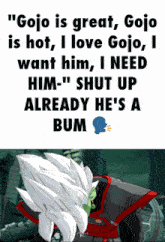 Hes A Bum Hes Dead GIF - Hes A Bum Hes Dead Never Coming Back Zamasu GIFs