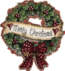 merry christmas wreath