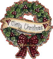 Merry Christmas Wreath Sticker - Merry Christmas Wreath Stickers