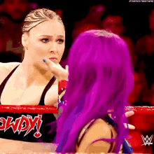 Sasha Banks Ronda Rousey GIF - Sasha Banks Ronda Rousey Punch GIFs