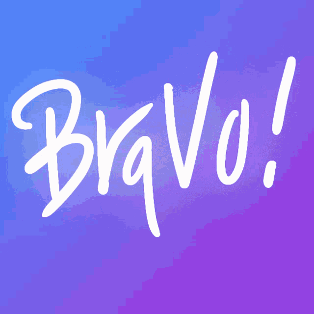 Bravo 3d Word Graphic GIF