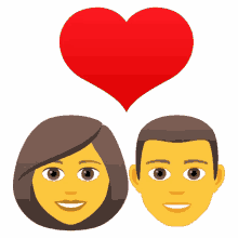 couple with heart people joypixels woman and man red heart