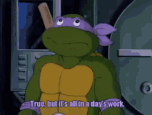 Tmnt Donatello GIF - Tmnt Donatello True But Its All In A Days Work GIFs