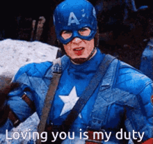 Loving You My Duty GIF - Loving You My Duty Captain America GIFs