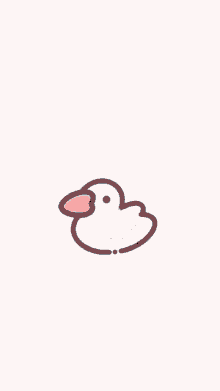 a white bird with a yellow beak is on a pink background .
