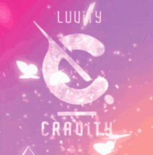 a pink and purple background with a letter g and the word gravity on it