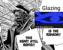 a black and white drawing of a man saying glazing is the reason !