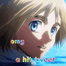 Omg A Hit Tweet Armin Arlert 2 GIF - Omg A Hit Tweet Armin Arlert 2 GIFs