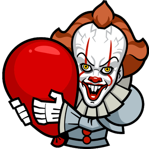 Pennywise Hug Sticker - Pennywise Hug Red Balloon Stickers