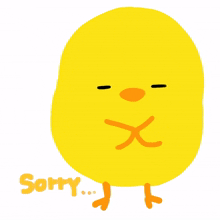 bird cute animal yellow apology