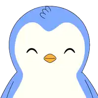 a cartoon of a penguin wearing a helmet with headphones