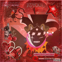 a picture of a clown with the words " lesbian is not a dirty word " at the top