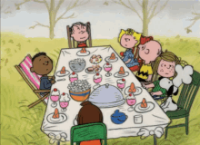 Gather Round GIF - Charliebrown Thanksgiving Lookingaround GIFs