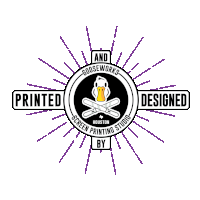 a logo for and gooseworks screen printing studio in houston texas