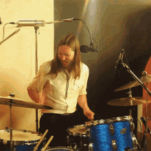 Playing Drums The Sheepdogs GIF - Playing Drums The Sheepdogs Drumer GIFs