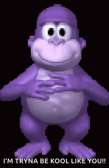 Bonzi buddy looking at paper on Make a GIF