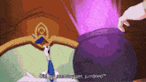 a cartoon character says " did my memory get jumbled "