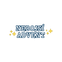 a sticker that says ' nebojsi advent ' in blue letters on a white background