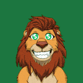 a cartoon illustration of a lion with a dollar sign in its mouth