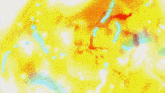 a cartoon character is surrounded by flames and a lightning bolt