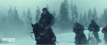 a poster for archives of the apes shows a group of men riding horses