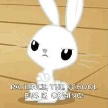 Bunny Patience GIF - Bunny Patience School Bus Is Coming GIFs