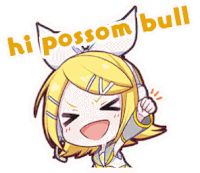 Hi Possom Bull Hi Possombull Sticker - Hi Possom Bull Hi Possombull Hi Koi Stickers