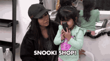 snooki shop hello adorable on the phone daughter