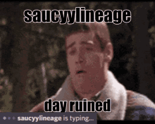 Saucyylineage Day Ruined GIF - Saucyylineage Day Ruined Gag GIFs