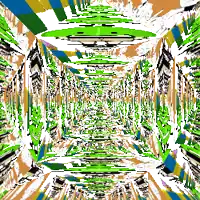 a computer generated image of a maze with a green and white pattern