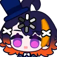 a cartoon of a girl with a top hat on