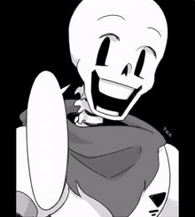 a black and white drawing of a skeleton with pnr written on the bottom right