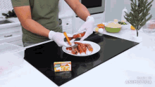 a box of knorr shrimp seasoning is on a stove top