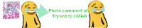 a picture of two smiley faces with the words photo comment ahh try not to lmao on the bottom