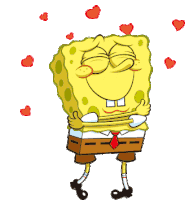 Spongebob In Love Sticker - Spongebob In Love Heart Stickers
