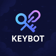 a logo for keybot shows a key and a chain