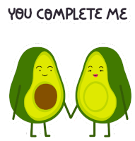 Valentines Day Love You Sticker - Valentines Day Love You Avocado Stickers
