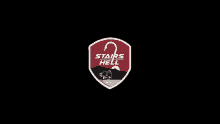 a logo for stairs to hell with a hook and a fish