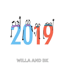 a poster that says willa and bk with the number 2020