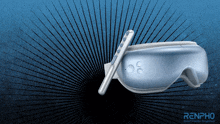an advertisement for renpho shows a pair of eye masks