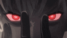 a close up of a person 's red eyes