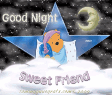 Pooh Good Night GIF - Pooh Good Night Sweet Friend GIFs