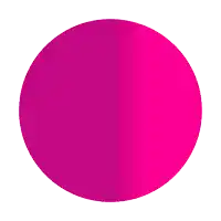 a pink circle that says hello world in white letters