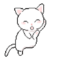 Kawaii Cat Playing Sticker - Kawaii Cat Playing Cat Kawaii Stickers