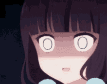 girl speechless stare anime