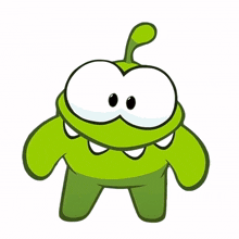 waving hand om nom cut the rope hello hi there