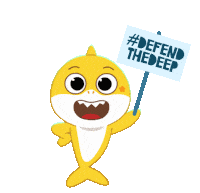 Defend The Deep Baby Shark Sticker - Defend The Deep Baby Shark The Oxygen Project Stickers