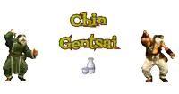 a video game character named chin gentsai is holding a bottle of wine