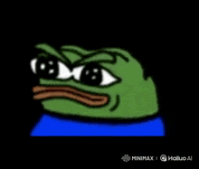 a cartoon of a frog wearing sunglasses and the words thic2149