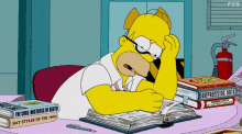 Homero Estudiando GIF - Homer Simpsons Study GIFs